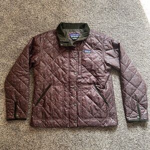 Patagonia Women’s Back Pasture Jacket Quilted Brown Floral Print Size Medium